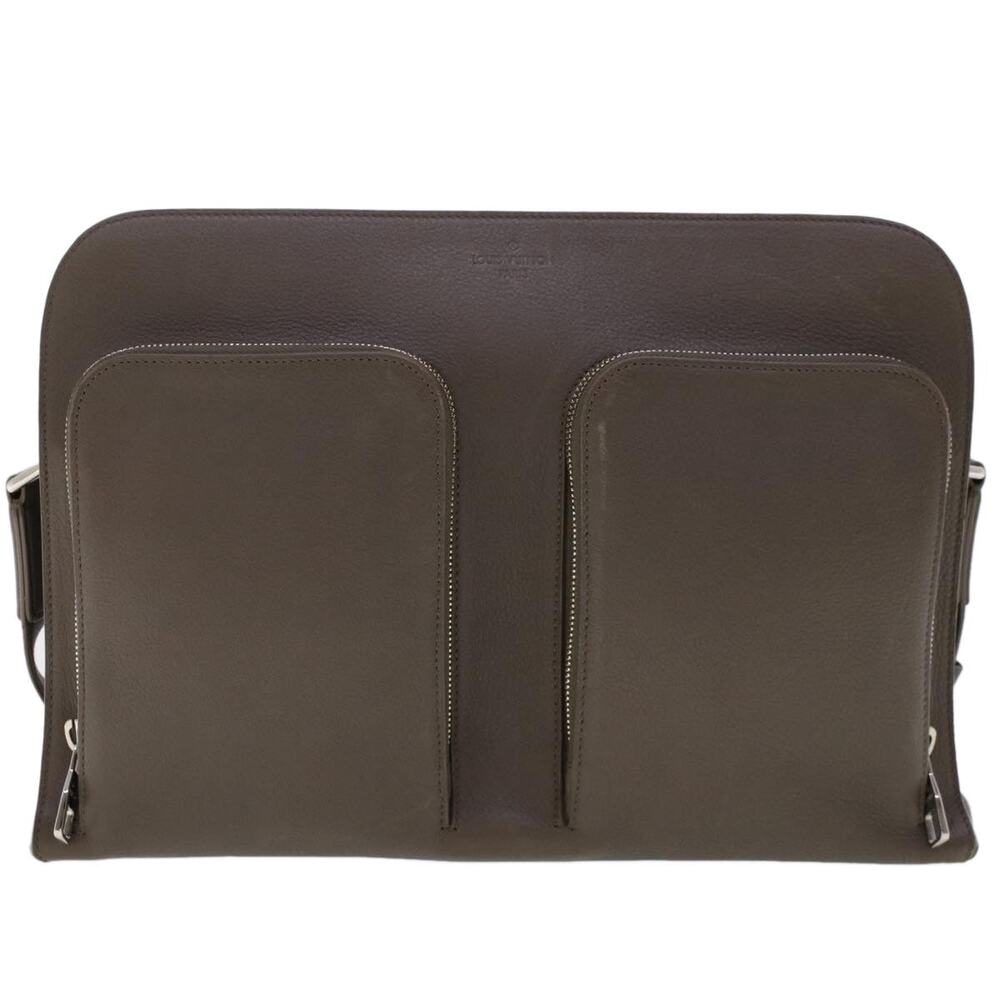 Louis Vuitton Leather Naxos Shoulder Bag Gray